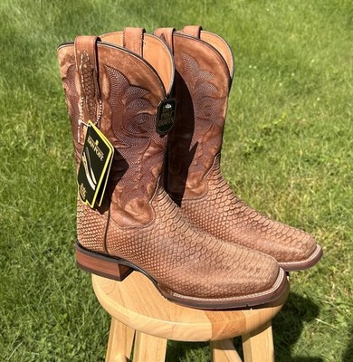 Dan Post Western BOOTS 11 D Cowboy Mens KA Python Print Square Toe Saddle DP4526