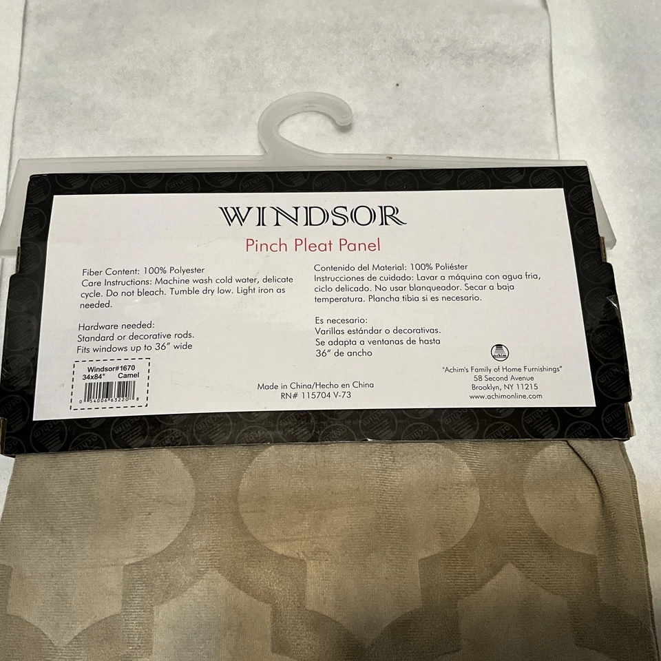 Panel de cortina - Panel plisado Windsor Pinch 34x84 Foto 3 de 3