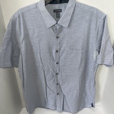 Van Heusen Shirt Men  s XL Light Blue Short Sleeve Button Front