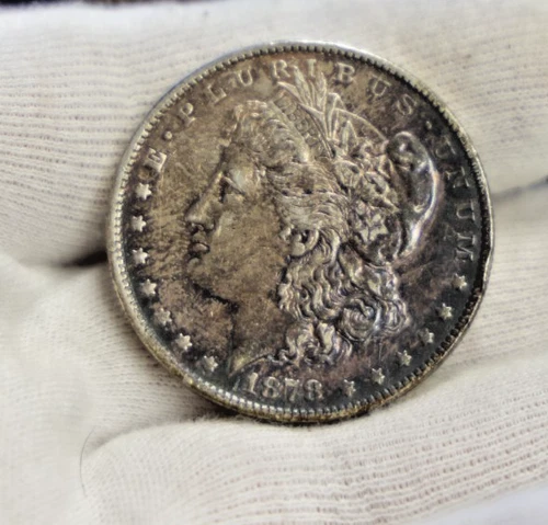 1878 7 TF US Morgan Silver Dollar $1 XF (Cleaned)