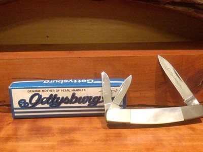 Parker Cut Japan Gettysburg Whittler Knife, Mother Of Pearl Handles NOS/BOX