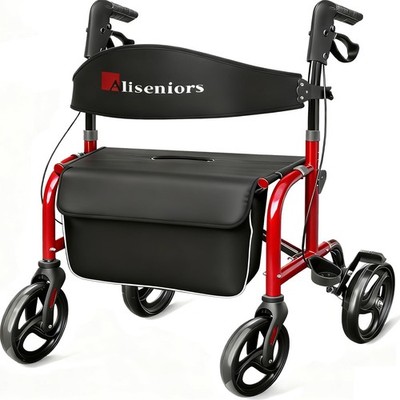 Bariatric Walkers for Seniors, 500lbs Heavy Duty Rollator Walker with Seat, E...