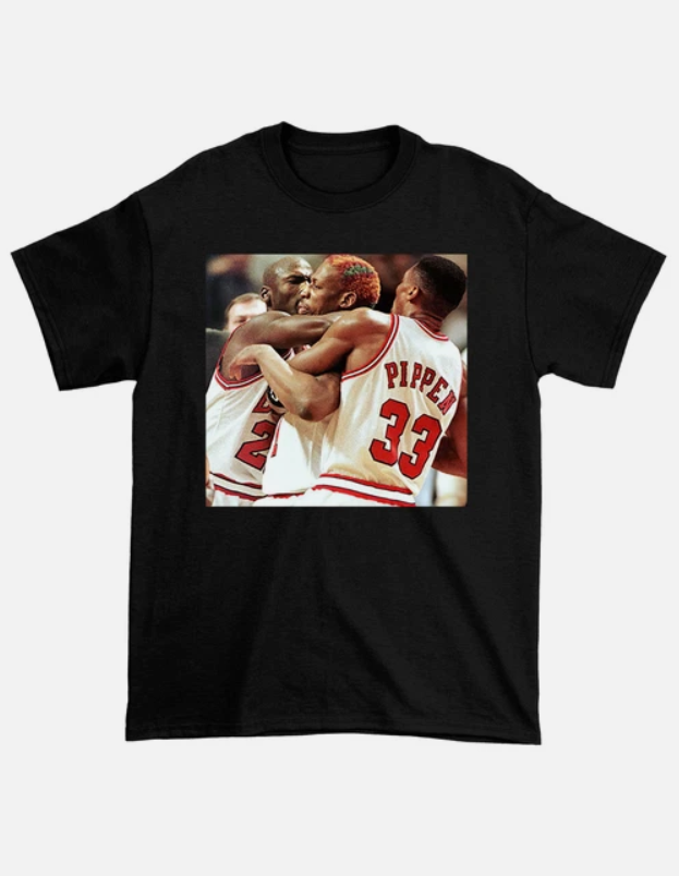 Dennis Rodman Scottie Pippen Men T-shirt Black Unisex Tee All Sizes