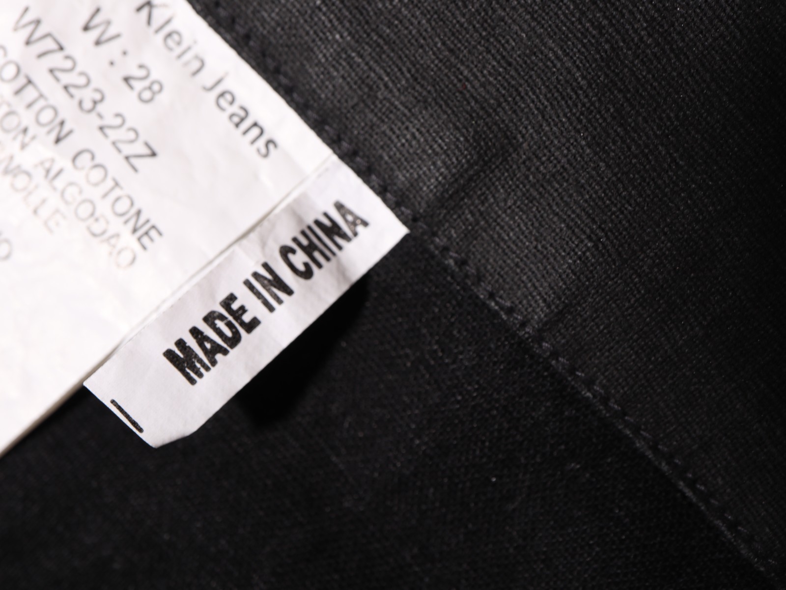 Calvin Klein Jeans Mini Skirt Black Denim W28 Linen Blend Casual A-Line thumbnail 4