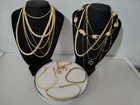 Vintage All Gold Tone Wearable Costume Jewelry Estate Lot Storage Locker Find!