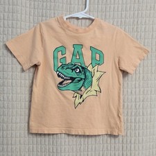 Gap 4 Dinosaur Shirt Brannans Favorites Orange Green Pink Youth Boys Tee T-Shirt