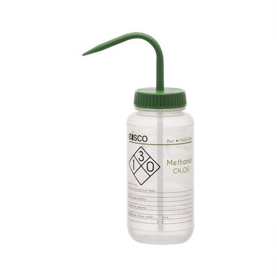 500ml Methanol Wash Bottle Labeled Color Coded Chemical Safety Lab Squeeze