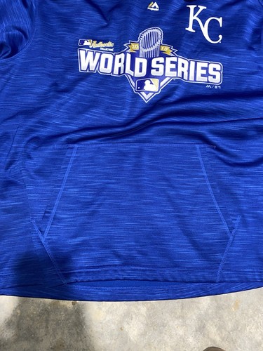 HOODIE Mens Kansas City KC Royals Sweatshirt 2015 Baseball MLB World Series XL - Picture 4 of 12