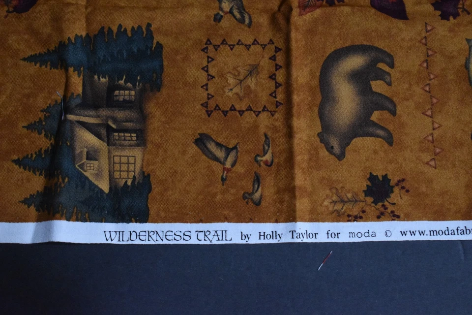 WILDERNESS TRAIL holly taylor MODA novelty cotton fabric FQ moose bear cabin - Image 3 of 4