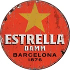 Estrella Beer Vintage Tin Metal Signs Home Décor 8x8 Aluminum Pub Bar, Perfect