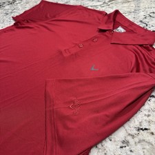 NWOT Callaway Men Opti Dri XXL Short Sleeve Stretch Golf Polo Collared Shirt Red
