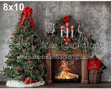 Baby Dream Reindeer Christmas Backdrop for Photography 8x10