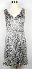 Ann Taylor V Neck  Sheath Dress  Women’s Brown Print Career Work Size 8
