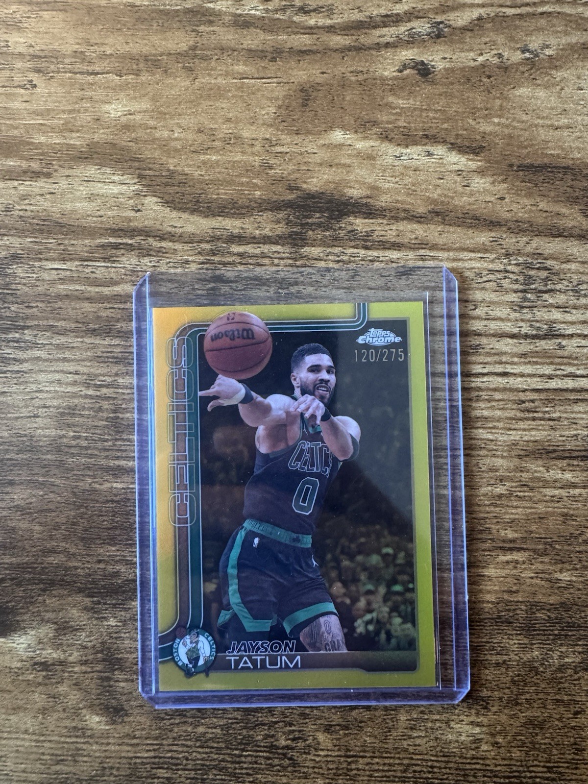 2025-26 Topps Chrome Update - Jayson Tatum #49 Yellow Refractor /275