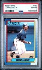1990 TOPPS #152 LONNIE SMITH PSA 8