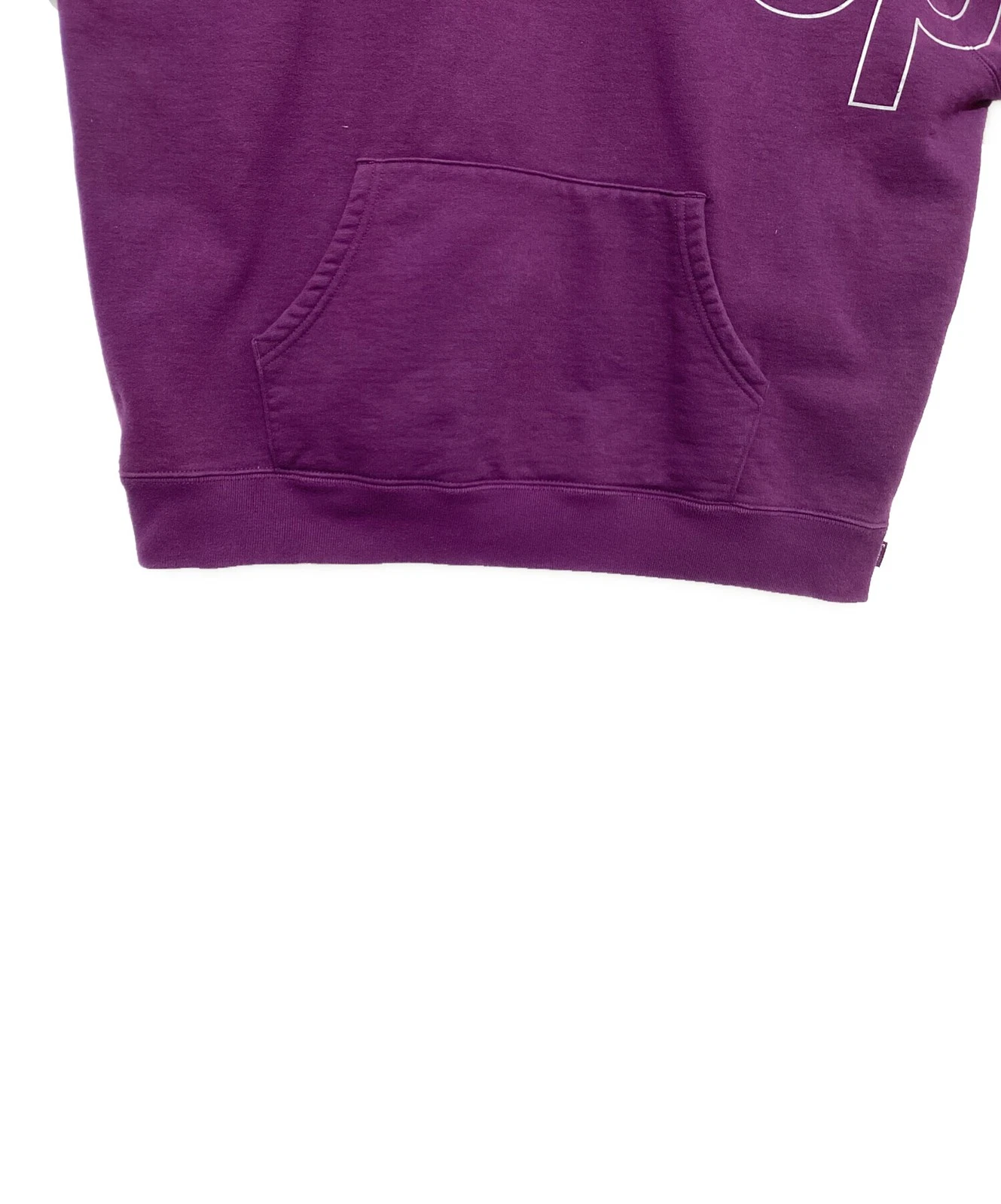 Felpa con cappuccio SUPREME Riflettente Taglia:L Viola x Bianco Uomo