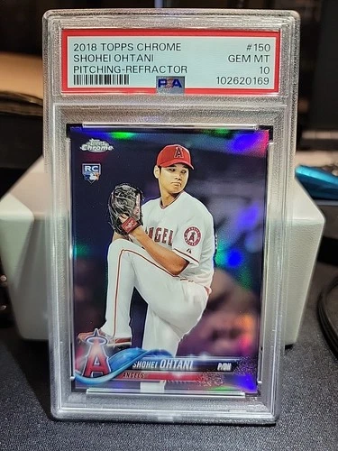 🔥2018 Topps Chrome Shohei Ohtani RC Refractor Pitching #150 Rookie PSA 10🔥