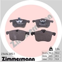 Bremsbelagsatz Scheibenbremse Zimmermann 23404.205.1 FüR Signum Saab Vectra Opel