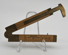 VINTAGE STANLEY NO. 36 BOXWOOD & BRASS CALIPER RULE 6" 2-FOLD SWEETHEART LOGO — photo 4