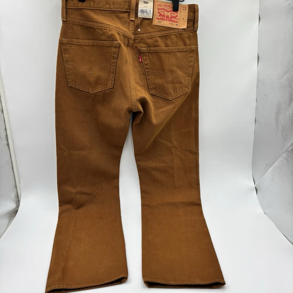 Levis 501 Jeans New Mens Original Button Fly Color Mustard Brown 29 X 30 NWT - Image 4 of 4