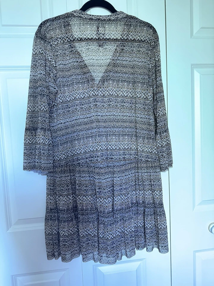 Vestido de encubrimiento de natación estampado encantador Coco Reef para mujer, tostado/gris nuevo sin etiquetas Foto 4 de 4