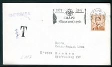 1971 Belgium NATO Shape Postage Due Tax To Pay Cover