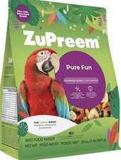 ZuPreem Pure Fun Bird Food Large Birds 2Pounds Fruits Simpler Ingredients Macaws