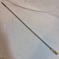 Vintage Classroom School Pull Down Map Rod, Brass Tip, Multi-Color Handle