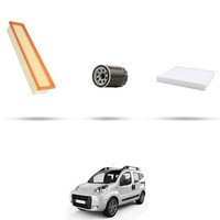 Hoffcar Wartungskit - 3 Filter FüR Fiat Qubo (225) 1.4 Natural Power 57Kw