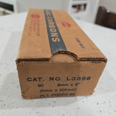 UCAR ARC CARBONS BOX OF 45 pcs cat no. L3598 8mm X 8  FREE SHIPPING