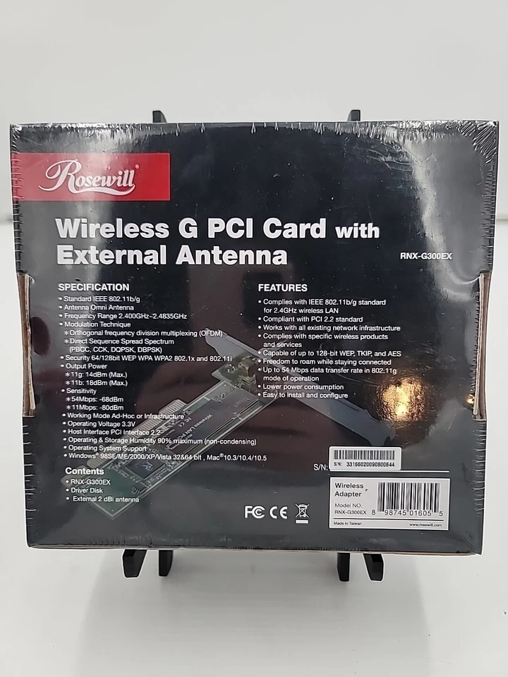 Rosewill Wireless G PCI Card with External Antenna RNX-G300EX - Image 2 of 2