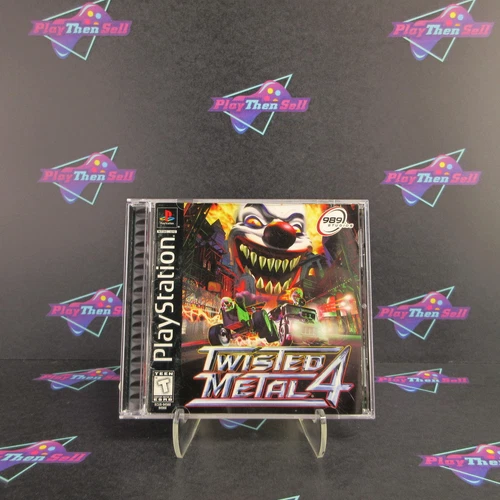 Twisted Metal 4 + Reg Card PS1 PlayStation 1 AD/MD Complete - (See Pics)