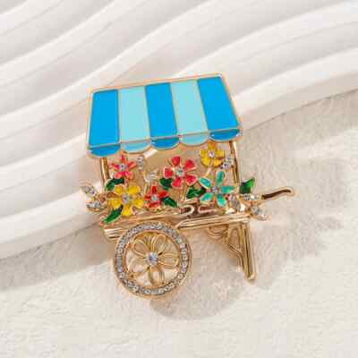 Fashion Dining Car Flower Brooch Women's Clothing Accessories Corsage