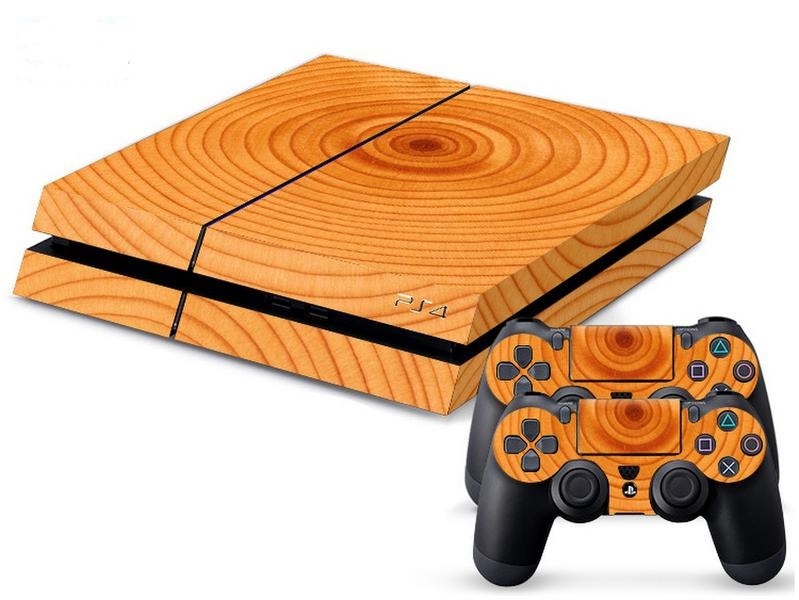 SUPER OFERTA PS4 VINILO MOD :MADERA CLARO Para consola y mandos