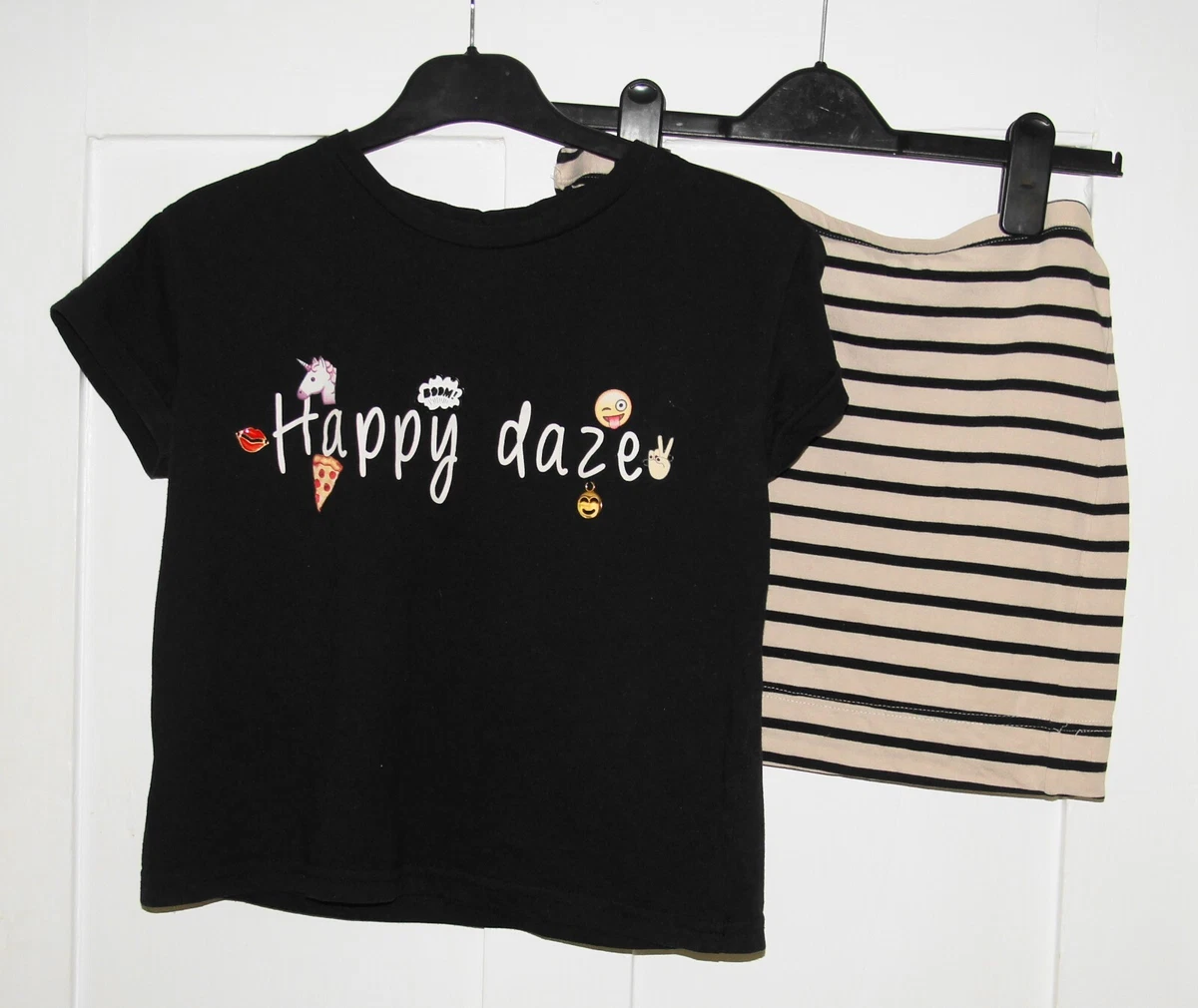 Ladies Teenage Girls Summer Clothes Bundle Happy Daze T Shirt