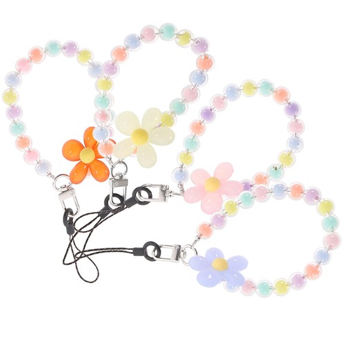 4pcs Phone Chain Cellphone Lanyard Strap Charm Beaded Phone Chain Decoration - 第 1/12 張圖片