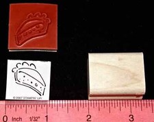 Pie Slice Food Single Stamp from Stampin Up Voila to Go Set New Unmounted HTF