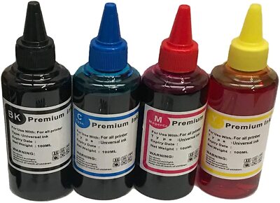 Bulk 400ml refill ink for HP inkjet printer 4 colours