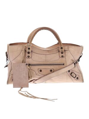 Balenciaga Women Brown Agneau Classic Hardware City Bag One Size