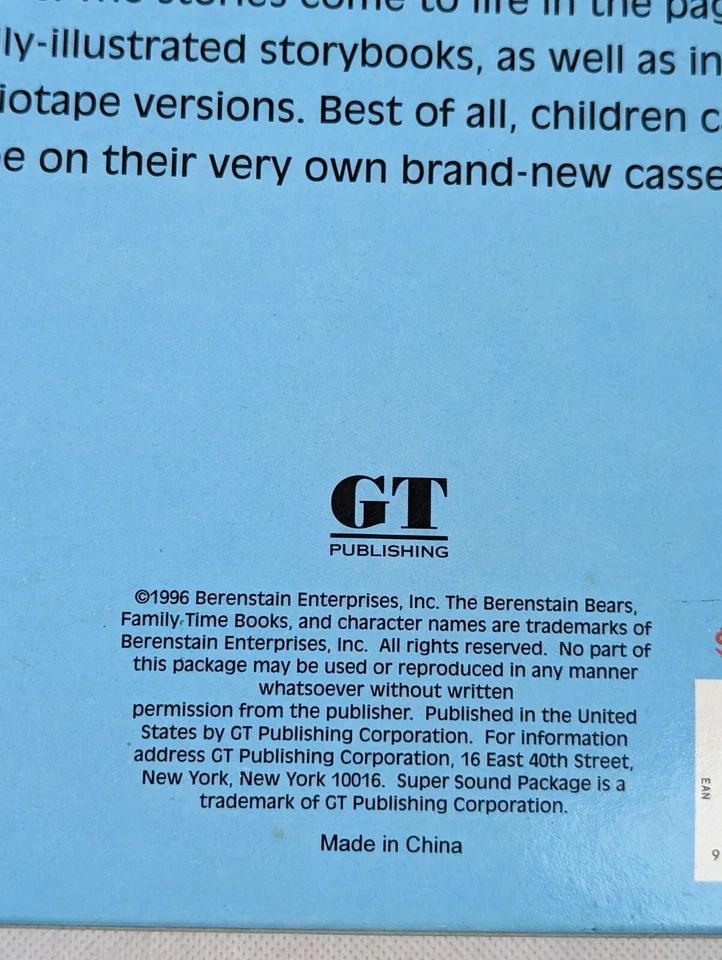 VTG 1996 The Berenstain Bears Family Time Super Sound Package Cassette Bundle - Image 4 of 4