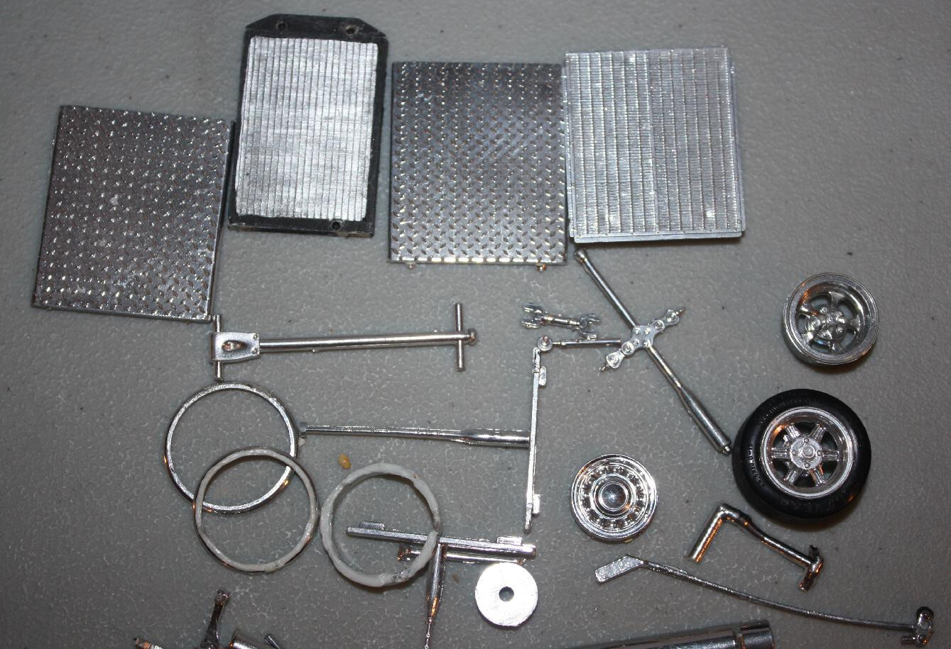 LOT OF CHROMEPLATED MODEL CAR PARTS eBay