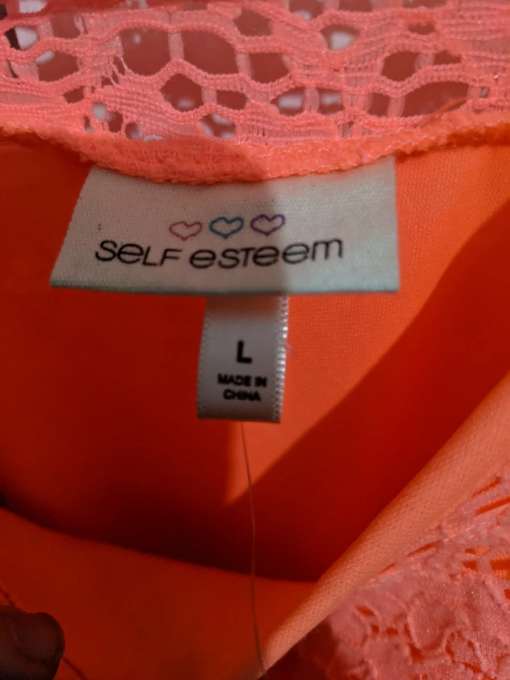 Traje de baño grande de una pieza naranja mandarina de autoestima para niñas L NUEVO Foto 3 de 4