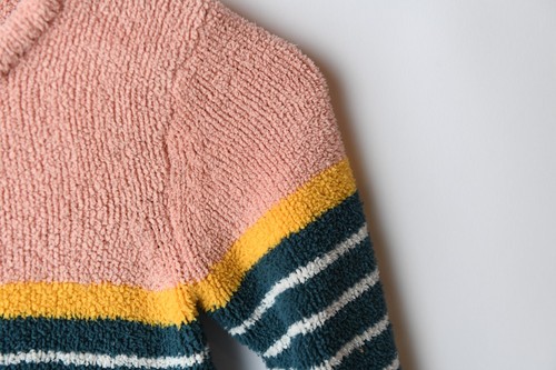 Hanna Andersson Striped Terry Knit Sweater Girls 6-8 EU 130 - Picture 3 of 8
