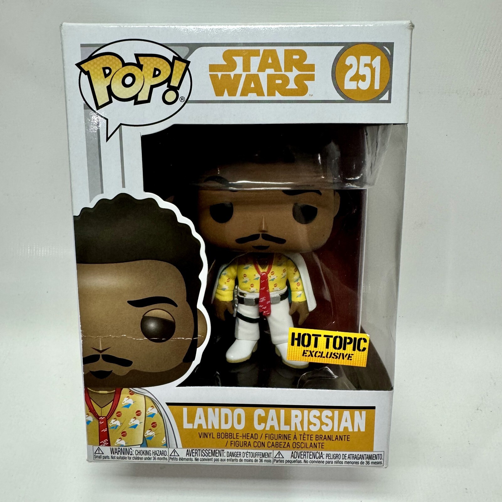 Funko Pop! Star Wars Lando Calrissian Hot Topic Vinyl Bobblehead Figurine #251