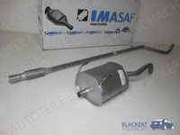 Imasaf Auspuff Set Ab Kat + Anbauteile für Fiat Panda (169) 1.2 51KW 2010-
