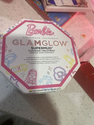 GLAMGLOW Barbie Limited Edition SUPERMUD Clearing Instant Treatment Mask 1.7 Oz