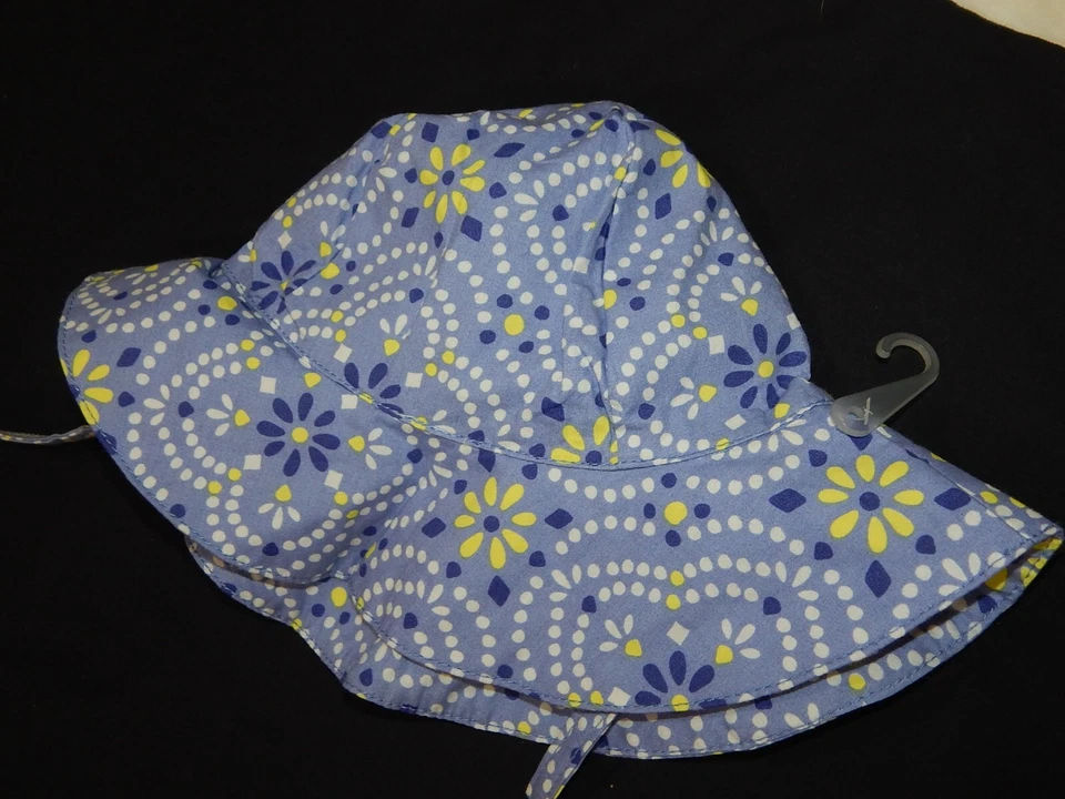 NUEVO CON ETIQUETAS Gymboree Niñas 4T 5T SAFARI Sonrisas Lavanda Correa Sol SOMBRERO Foto 3 de 4