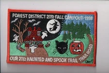 1998 Forest District Dall Campout Haunted And Spool Trail patch
