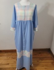 Vintage Leisure Life Robe Size Medium Patio Housecoat Kaftan House Dress Zipper