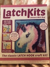WB Latch Kits Latch Hook Unicorn Mini Rug Toy, Arts  Crafts 